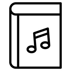 book with music note icon