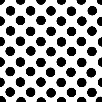 Black circle seamless textile fabric patterns on white background. Decorative vector illustration design.