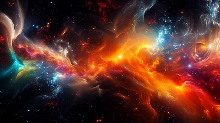 Foto op Aluminium Clouds of gas and dust in distant nebula, deep space © Kondor83