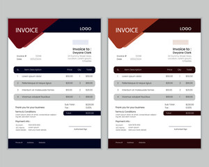 Professional business invoice template design