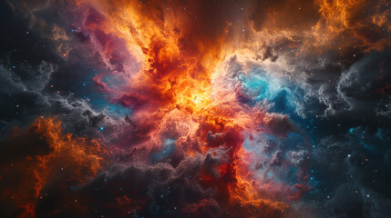 Clouds of dust and gas in deep space - obrazy, fototapety, plakaty