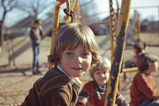 kids at a park playground
