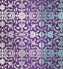 wedding card design, traditional paisley floral pattern , royal India	