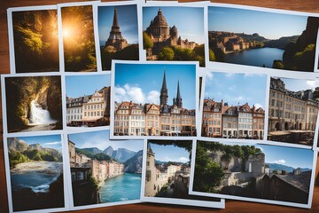 many polaroid photos