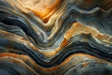 Poster Agate stone showcasing vivid, colorful stratified bands ideal for backgrounds © smth.design