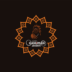 Fototapeta na wymiar Hanuman jayanti wishing card vector design.