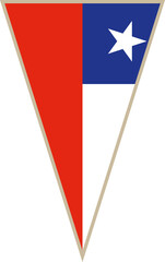 Chile triangular flag