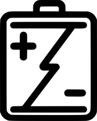 Battery plus minus icon. Line, glyph and filled outline colorful sign, symbol, vector, art
