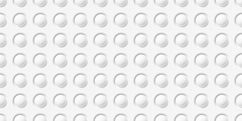 White spheres inset into round cut-outs grid geometrical background wallpaper banner pattern