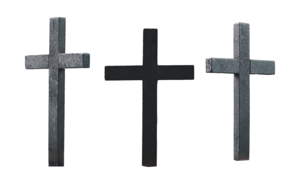 Crucifix on white background. Crucified Jesus Christ, Wooden cross isolated on white background. Christian cross made from natural wood material.