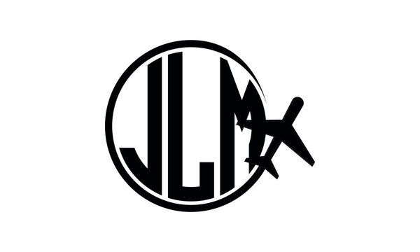 JLM three initial letter circle tour & travel agency logo design vector template. hajj Umrah agency, abstract, wordmark, business, monogram, minimalist, brand, company, flat, tourism agency, tourist