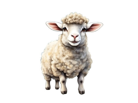 recommend clip art: Png watercolor lamb, on transparent background, sublimation for t-shirt and postcard, your design