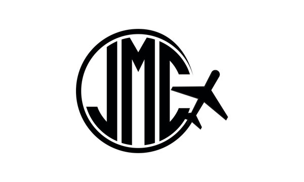 JMC three initial letter circle tour & travel agency logo design vector template. hajj Umrah agency, abstract, wordmark, business, monogram, minimalist, brand, company, flat, tourism agency, tourist