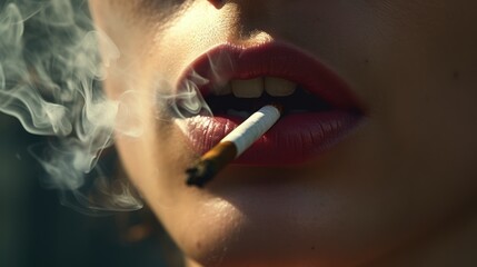Naklejka premium Burning Match in Smoke: Hand holding a burning cigarette with smoke rising, illustrating the concept of fire and smoking