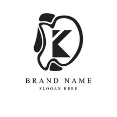 Letter DK logo icon design template elements