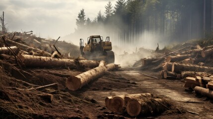 environmental problems ,wood cutting,Trees being cut, Logging Clearcut, 