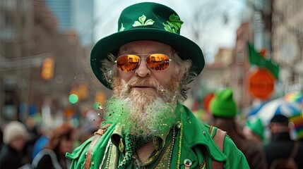 St. Patrick's Parade: Colorful Celebration of Irish Heritage - obrazy, fototapety, plakaty