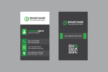 vertical business card design template and modern visiting card design.