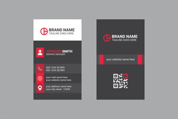 vertical creative business card design template and modern visiting card design.
