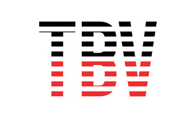 TBV three initial letter iconic line negative space minimal logo design vector template. monogram, abstract, wordmark, business, typography, minimalist, brand, company, flat, modern, unique, simple