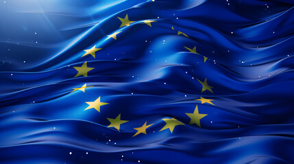 European union concept glossy flag abstract background