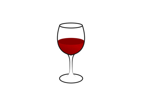Elegant Wine Glass Illustration. Sleek Cocktail Glass Icon. Vector illustration of wine glass, perfect for graphic design projects, menus, and promotional materials. Chic Martini Glass Vector.