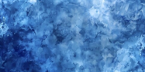 Fototapeta premium Background, intense blue watercolor texture with brush strokes