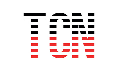 TCN three initial letter iconic line negative space minimal logo design vector template. monogram, abstract, wordmark, business, typography, minimalist, brand, company, flat, modern, unique, simple
