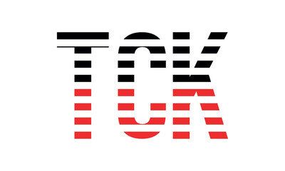 TCK three initial letter iconic line negative space minimal logo design vector template. monogram, abstract, wordmark, business, typography, minimalist, brand, company, flat, modern, unique, simple