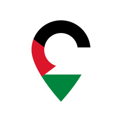 Palestine flag location icon