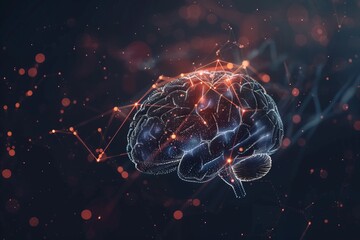 ai and brain background