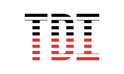 TDI three initial letter iconic line negative space minimal logo design vector template. monogram, abstract, wordmark, business, typography, minimalist, brand, company, flat, modern, unique, simple