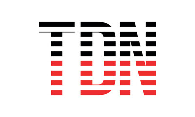 TDN three initial letter iconic line negative space minimal logo design vector template. monogram, abstract, wordmark, business, typography, minimalist, brand, company, flat, modern, unique, simple