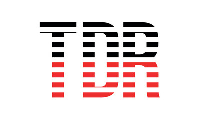 TDR three initial letter iconic line negative space minimal logo design vector template. monogram, abstract, wordmark, business, typography, minimalist, brand, company, flat, modern, unique, simple