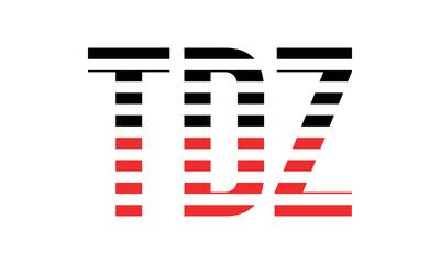 TDZ three initial letter iconic line negative space minimal logo design vector template. monogram, abstract, wordmark, business, typography, minimalist, brand, company, flat, modern, unique, simple