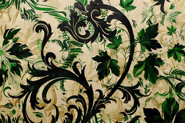 Art modern art patterns monogrammed plants background