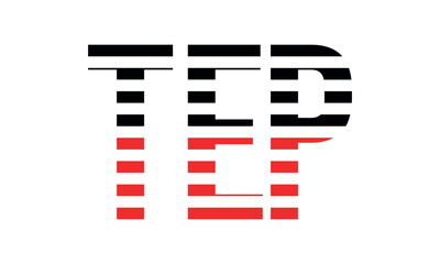 TEP three initial letter iconic line negative space minimal logo design vector template. monogram, abstract, wordmark, business, typography, minimalist, brand, company, flat, modern, unique, simple