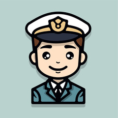 military officer icon vector 
