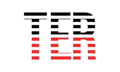 TER three initial letter iconic line negative space minimal logo design vector template. monogram, abstract, wordmark, business, typography, minimalist, brand, company, flat, modern, unique, simple