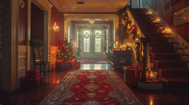 The quiet excitement of sneaking downstairs on Christmas morning to discover the magic of Santa's visit.