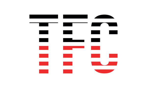 TFC three initial letter iconic line negative space minimal logo design vector template. monogram, abstract, wordmark, business, typography, minimalist, brand, company, flat, modern, unique, simple