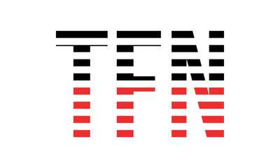 TFN three initial letter iconic line negative space minimal logo design vector template. monogram, abstract, wordmark, business, typography, minimalist, brand, company, flat, modern, unique, simple