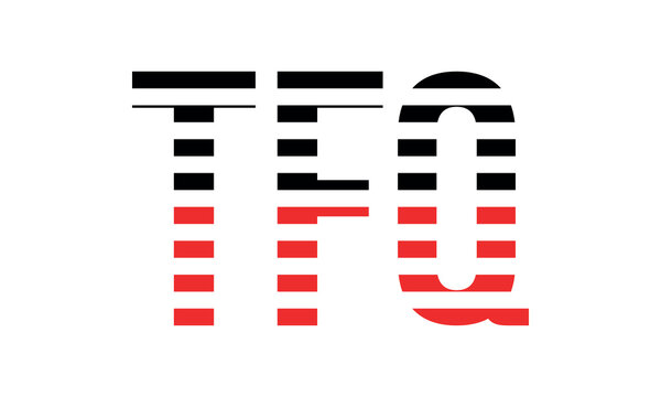 TFQ three initial letter iconic line negative space minimal logo design vector template. monogram, abstract, wordmark, business, typography, minimalist, brand, company, flat, modern, unique, simple