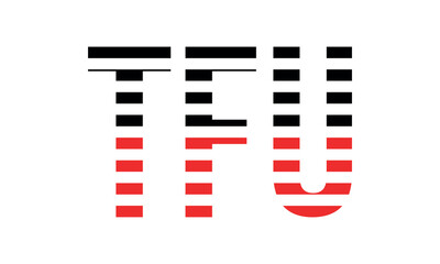 TFU three initial letter iconic line negative space minimal logo design vector template. monogram, abstract, wordmark, business, typography, minimalist, brand, company, flat, modern, unique, simple