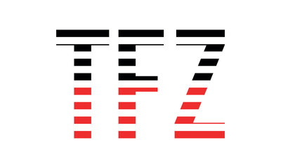 TFZ three initial letter iconic line negative space minimal logo design vector template. monogram, abstract, wordmark, business, typography, minimalist, brand, company, flat, modern, unique, simple