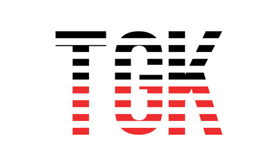 TGK three initial letter iconic line negative space minimal logo design vector template. monogram, abstract, wordmark, business, typography, minimalist, brand, company, flat, modern, unique, simple