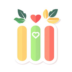Segmented health bar with visual indicators for different levels of health, such as green for full health, yellow for moderate health, and red for low health. Vector Icon Illustration. Icon Concept Is