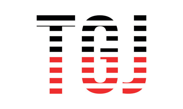 TGJ three initial letter iconic line negative space minimal logo design vector template. monogram, abstract, wordmark, business, typography, minimalist, brand, company, flat, modern, unique, simple