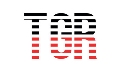 TGR three initial letter iconic line negative space minimal logo design vector template. monogram, abstract, wordmark, business, typography, minimalist, brand, company, flat, modern, unique, simple