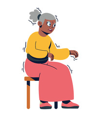 parkinson elderly woman